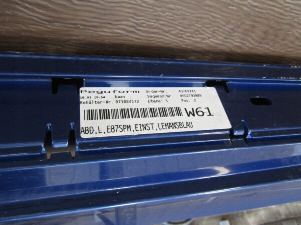 Zijskirt Links Dorpellijst BMW 1 E87 M-pakket Mpakket Dorpel 5d 10813981091 P7813