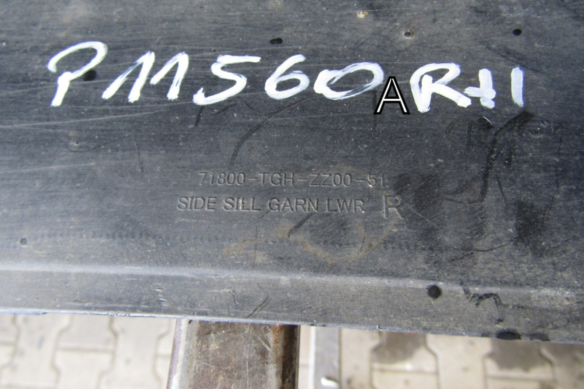 Zijskirt Dorpellijst Rechts Honda Civic X 10 Type RS 17- 71800-tgh-2200-51 Dorpel P11560A