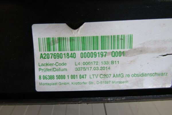 Zijskirt Dorpellijst Rechts Mercedes E 207 AMG Coupé 09-17 a2076901840  Dorpel P15626