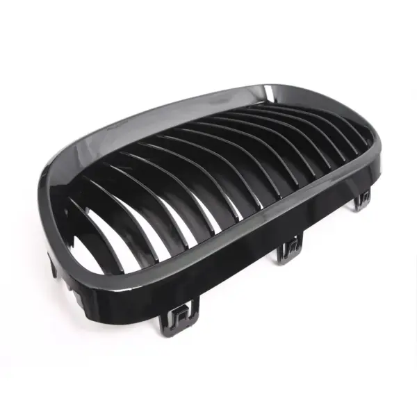 Grill Hoogglans Zwart Niergrill Enkele Bar BMW 3 Serie Coupé/Cabrio E92/E93 Pre-Facelift (2006-2009) Grille