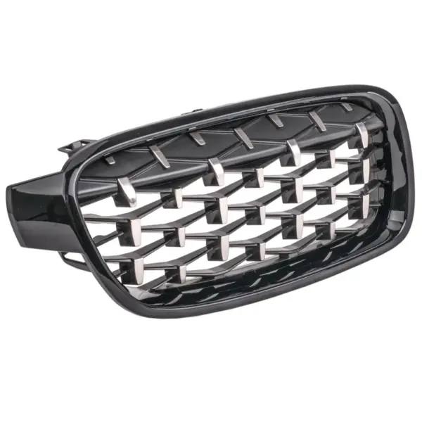 Grill Niergrill Zwart Chroom Mesh BMW 3 Serie F30 F31 (2011-2019) Grille