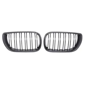 Grill Niergrill Carbon Look Dubbele Brug BMW 3 Serie E46 Facelift (2001-2005) Grille