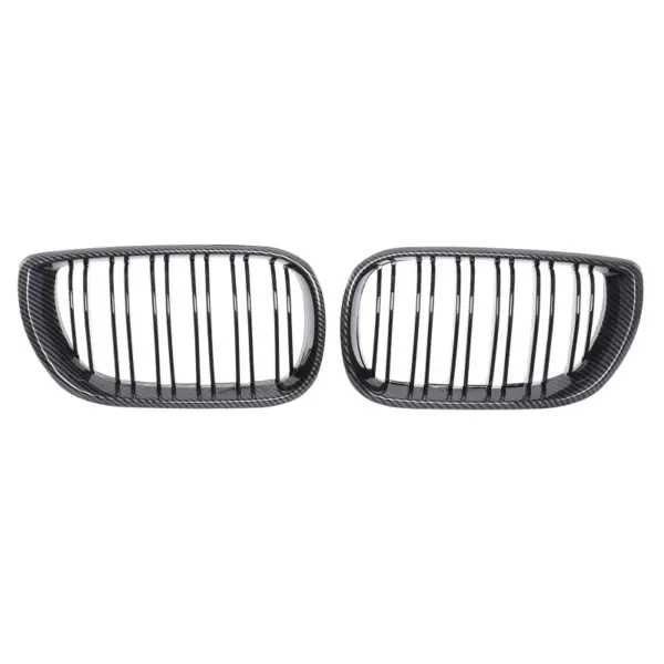 Grill Niergrill Carbon Look Dubbele Brug BMW 3 Serie E46 Facelift (2001-2005) Grille