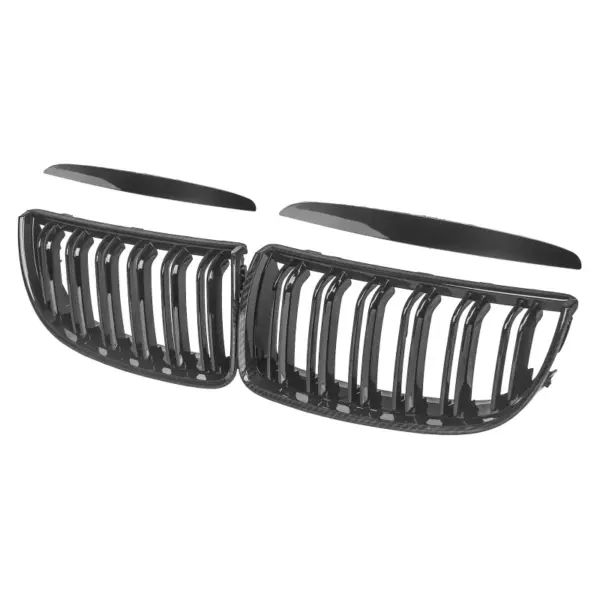 Grill Niergrill carbon look dubbele spijl BMW 3 Serie E90 E91 pre-facelift (2005–2008) Grille