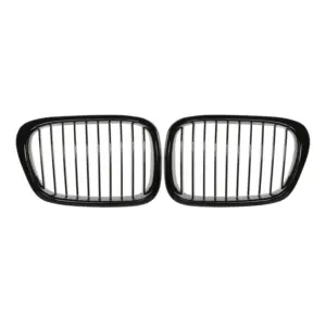 Grill Hoogglans Zwart Niergrill Enkele Bar BMW 5 Serie E39 Pre-Facelift (1995-2000) Grille