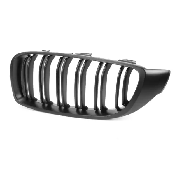 Grill Niergrill Mat Zwart Dubbele Spijl BMW 4 Serie F32 F33 F36 (2013-2020) en BMW M3/M4 F80 F82 F83 (2014-2020) Grille