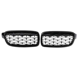 Grill Niergrill Glanzend Zwart Mesh BMW 3 Serie F30 F31 (2011-2019) Grille