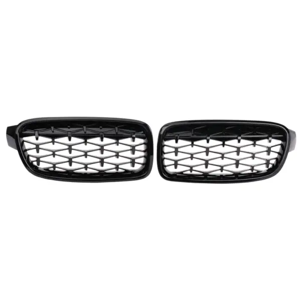 Grill Niergrill Glanzend Zwart Mesh BMW 3 Serie F30 F31 (2011-2019) Grille