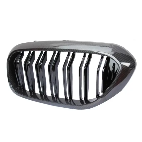 Grill Niergrill Carbon Look Dubbele Brug BMW 5 Serie G30 G31 pre-facelift (2017-2020) Grille