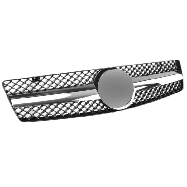Grill Hoogglans Zwart Radiatorgrille Chroom AMG look Mercedes SL R129 (1989–2001) Grille
