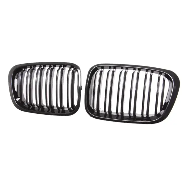 Grill Hoogglans Zwart Niergrill Dubbele Brug BMW 3 Serie E46 Pre-Facelift (1998-2001) Grille