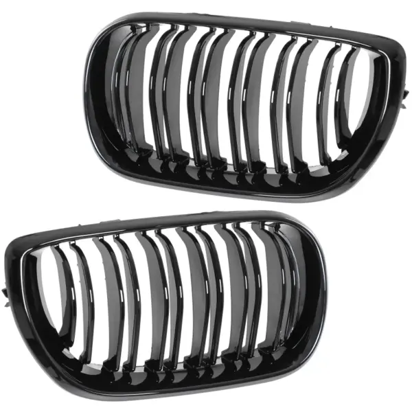 Grill Hoogglans Zwart Niergrill Dubbele Brug BMW 3 Serie E46 Facelift (1999-2006) Grille