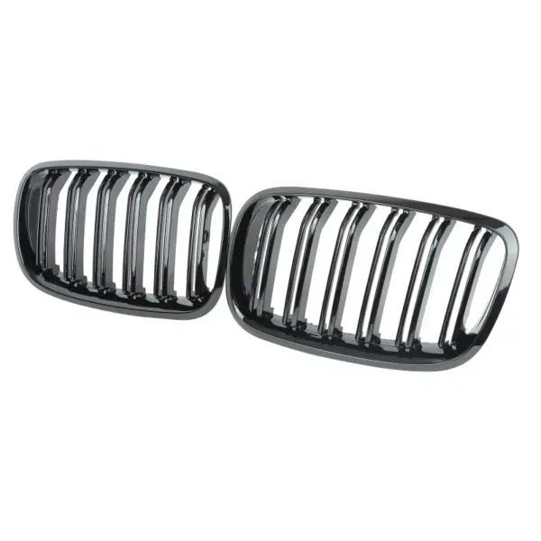 Grill Hoogglans Zwart Niergrill Dubbele Spijlen BMW X5 E70 E71 (2007–2013) Grille