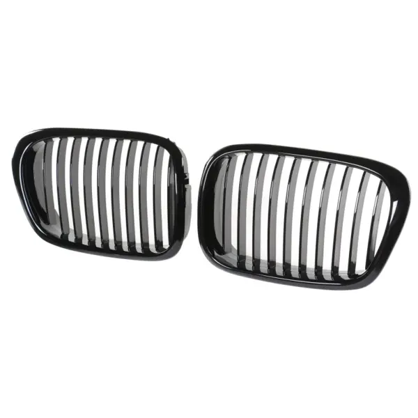Grill Hoogglans Zwart Niergrill Enkele Bar BMW 5 Serie E39 Pre-Facelift (1995-2000) Grille