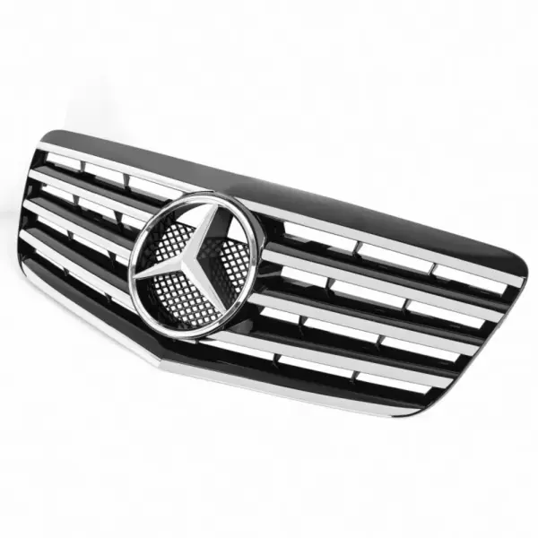 Grill Hoogglans Zwart Chroom Radiatorgrille Mercedes E-Klasse W211 S211 VF211 Facelift (2006-2009) Grille