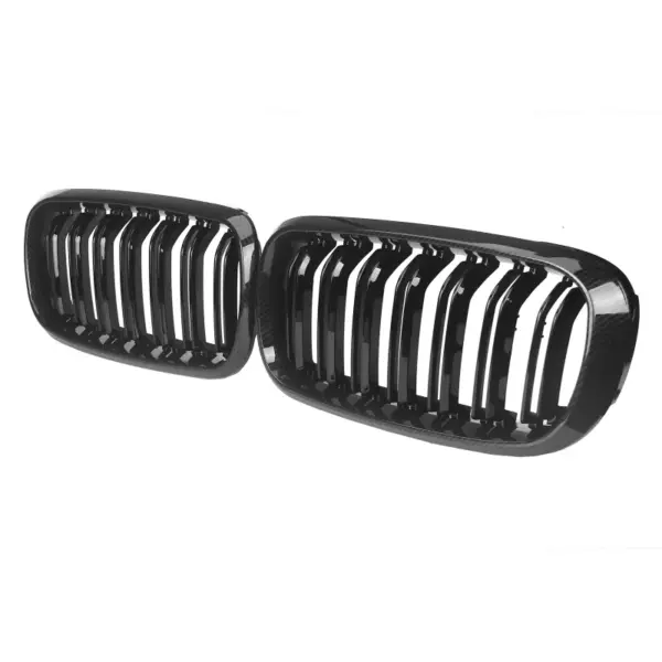 Grill Niergrill carbon look dubbele bar BMW X5 F15 F16 (2013-2018) Grille