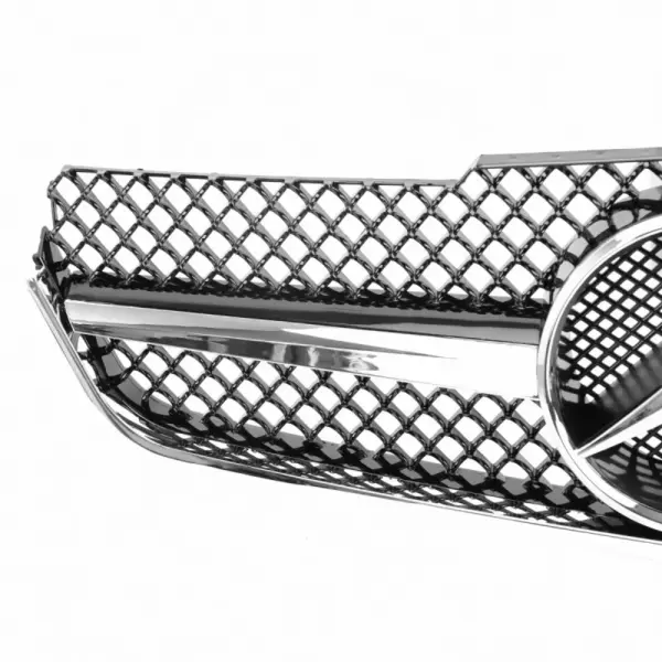 Grill Hoogglans Zwart Chroom Radiatorgrille AMG Mercedes E-Klasse Coupé/Cabrio C207 A207 Pre-Facelift (2009-2013) Grille