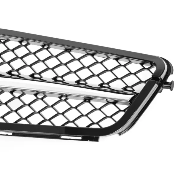 Grill Hoogglans Zwart Radiatorgrille met Chroom AMG Look Mercedes C-Klasse W204 S204 C204 (2007-2014) Grille