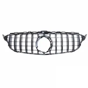Grill Hoogglans Zwart Radiatorgrille GT Panamericana zonder camera Mercedes C-Klasse W205 S205 C205 A205 Facelift (2018-2021) Grille