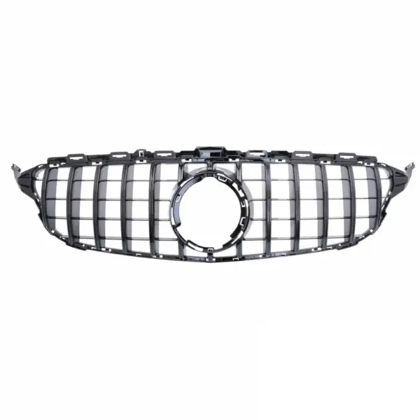 Grill Hoogglans Zwart Radiatorgrille GT Panamericana zonder camera Mercedes C-Klasse W205 S205 C205 A205 Facelift (2018-2021) Grille