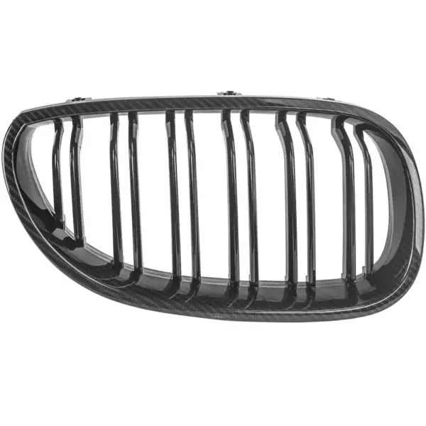 Grill Niergrill Carbon Look Dubbele Spijlen BMW 5 Serie E60 E61 (2003–2010) Grille