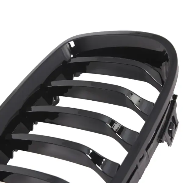 Grill Niergrill Glanzend Zwart Enkele Spijl BMW 4 Serie F32 F33 F36 (2013-2020) en BMW M3/M4 F80 F82 F83 (2014-2020) Grille