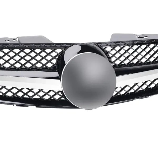 Grill Hoogglans Zwart Chroom Radiatorgrille AMG Look Mercedes SL R230 Eerste Facelift (2006-2008) Grille