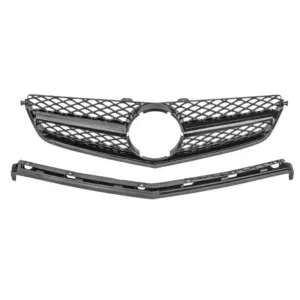 Grill Hoogglans Zwart Radiatorgrille AMG look Mercedes C-Klasse W204 C63 AMG Pre-Facelift (2008–2010) Grille