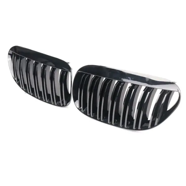 Grill Hoogglans Zwart Niergrill Dubbele Spijlen BMW 6 Serie E63 E64 (2003–2010) Grille