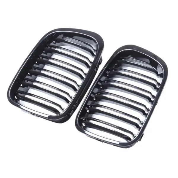 Grill Hoogglans Zwart Niergrill Dubbele Brug BMW 3 Serie E46 Pre-Facelift (1998-2001) Grille