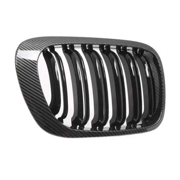 Grill Niergrill Carbon Look dubbele spijl BMW 3 Serie Coupé E46 pre-facelift (1999-2002) Grille