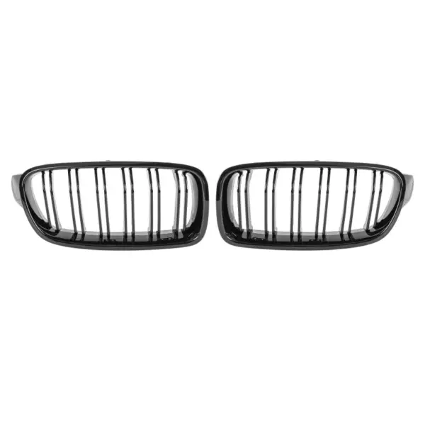 Grill Niergrill glanzend zwart dubbele brug BMW 3 Serie F30 F31 (2011-2019) Grille