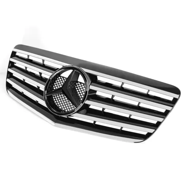 Grill Hoogglans Zwart Chroom Radiatorgrille Mercedes E-Klasse W211 S211 VF211 Facelift (2006-2009) Grille