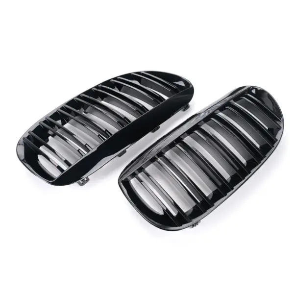 Grill Hoogglans Zwart Niergrill Dubbele Spijlen BMW 6 Serie E63 E64 (2003–2010) Grille