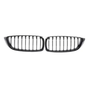 Grill Niergrill Glanzend Zwart Enkele Spijl BMW 4 Serie F32 F33 F36 (2013-2020) en BMW M3/M4 F80 F82 F83 (2014-2020) Grille
