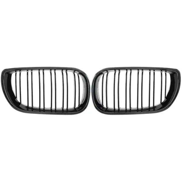 Grill Hoogglans Zwart Niergrill Dubbele Brug BMW 3 Serie E46 Facelift (1999-2006) Grille