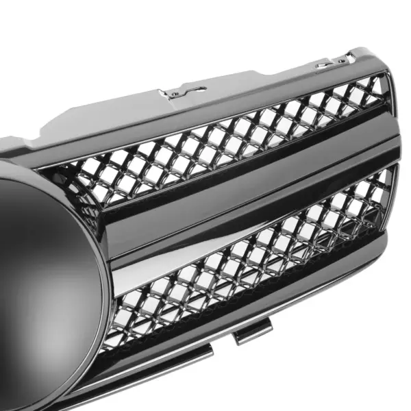 Grill Hoogglans Zwart Radiatorgrille AMG Look Mercedes SL R230 Pre-Facelift (2001-2006) Grille