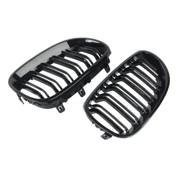 Grill Hoogglans Zwart Niergrill Dubbele Spijl BMW 5 Serie E60 E61 (2003–2010) Grille