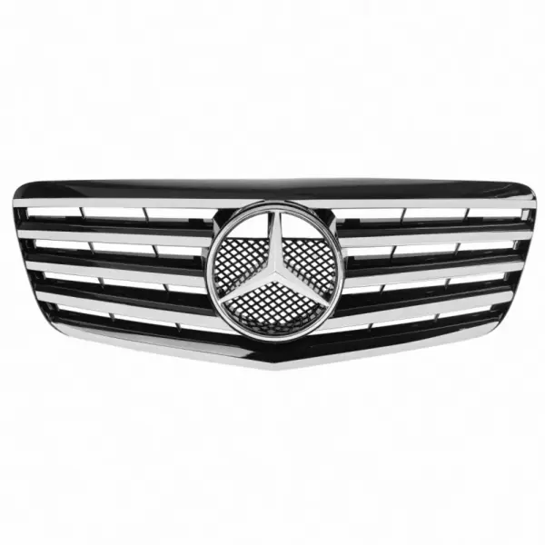 Grill Hoogglans Zwart Chroom Radiatorgrille Mercedes E-Klasse W211 S211 VF211 Facelift (2006-2009) Grille