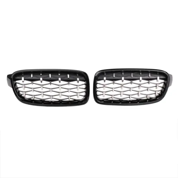 Grill Niergrill Zwart Chroom Mesh BMW 3 Serie F30 F31 (2011-2019) Grille
