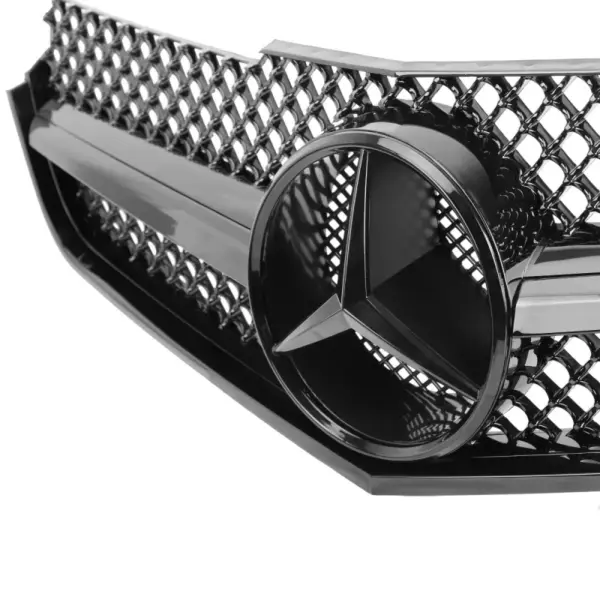 Grill Hoogglans Zwart Radiatorgrille AMG Look Classic Mercedes E-Klasse Coupé/Cabrio C207 A207 Pre-Facelift (2009-2013) Grille