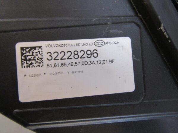 Koplamp VOLVO XC90 VOLLEDIG LED ACTIEF 14-24 LH Links 32228296 S1550/K3/1G