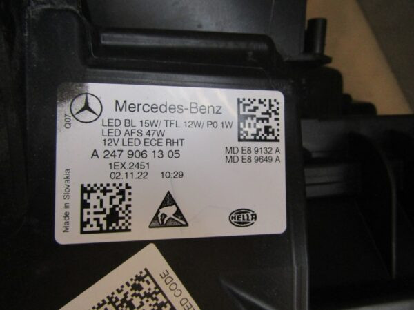Koplamp Mercedes B-klasse 247 W247 LED-prestaties 18-22 Links A2479061305 S1494/A185