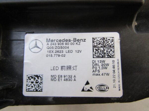 Koplamp MERCEDES EQA EQB W243 Full LED Performance RH 21-24 A2439069000 S1528/D90