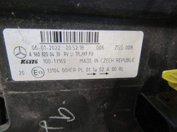 Koplamp MERCEDES ACTROS MP4 Standaard 11- LH Links A9608200439 S1490/D148