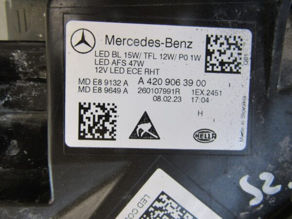 Koplamp MERCEDES CITAN 2 II W420 Volledige LED HOGE PRESTATIES 21- RH Rechts A4209063900 S1477/B25