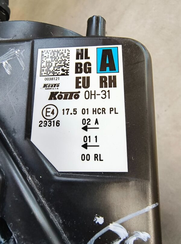 Koplamp TOYOTA AYGO STANDAARD Rechts RH X 22- 0H-31  Z14/7C
