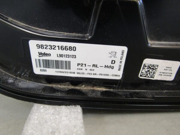 Koplamp Achter PEUGEOT 208 2 II Rechts 19- 9823216680  S1463/A91