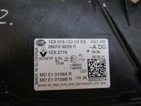 Koplamp Renault Austral LED Matrix Vision 22-25 Rechts 260109229R S1506/C211