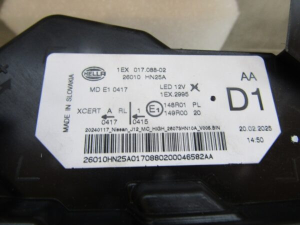 Koplamp Nissan Qashqai 3 III FACELIFT Full LED 24- Rechts 26010HN25A A1508/5K/6D